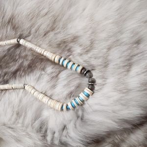 Native shell and turquoise neclace